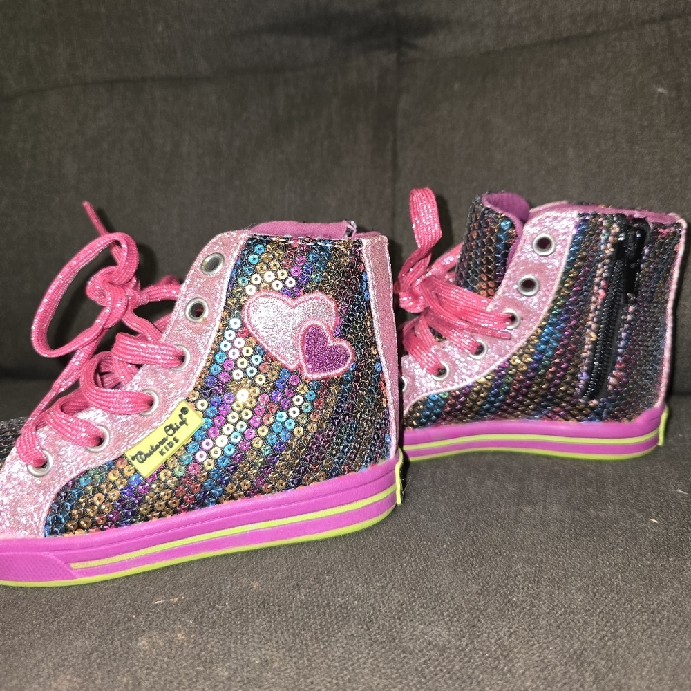 Western Cheif Sparkly High-Top Sneakers. Girls 9